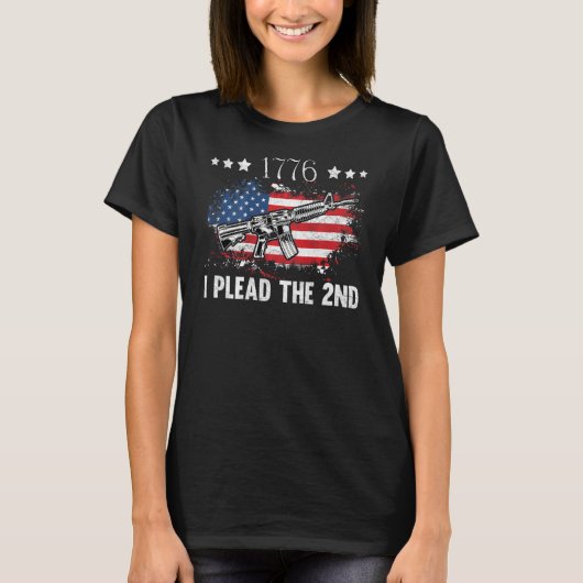 私はアメリカ憲法修正第2条を主張します プロガン AR-15ライフル アメリカ Tシャツ (正面)