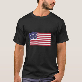 私はアメリカ楽しむ合衆国国旗のグラが大好き Tシャツ