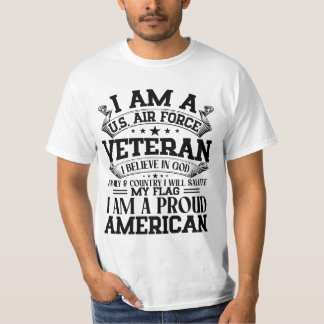 私はアメリカ空軍の退役軍人だ信じ私は神の… Tシャツ