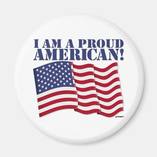 私はアメリカ誇りを持った人だ！ マグネット (正面)
