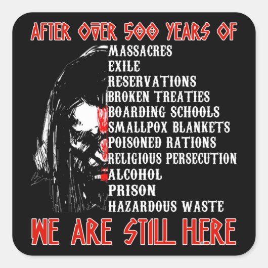 私はアメリカ誇りを持った先住民86だ スクエアシール (正面)