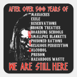 私はアメリカ誇りを持った先住民86だ スクエアシール