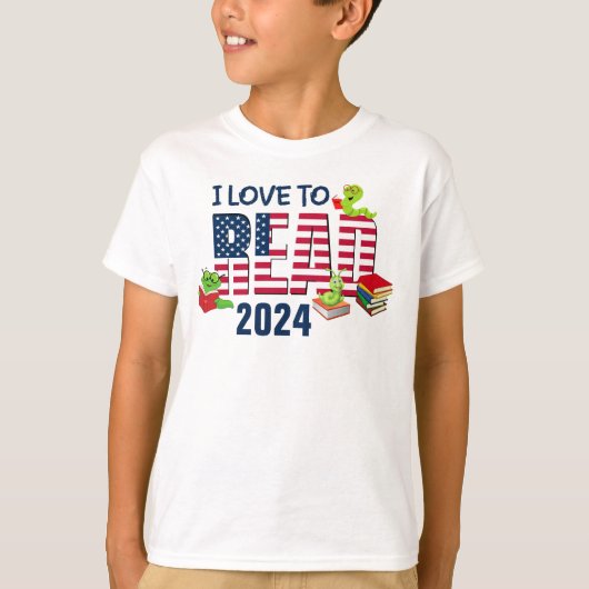 私はアメリカ読国旗2024が大好き Tシャツ (正面)