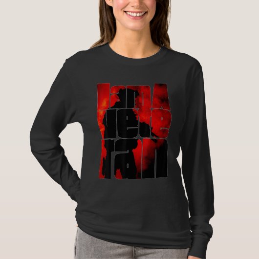 私はアメリカ軍の退役軍人です_5 Tシャツ (正面)