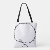 "私はアメリカ"のキャンバスのトートです トートバッグ (裏面)