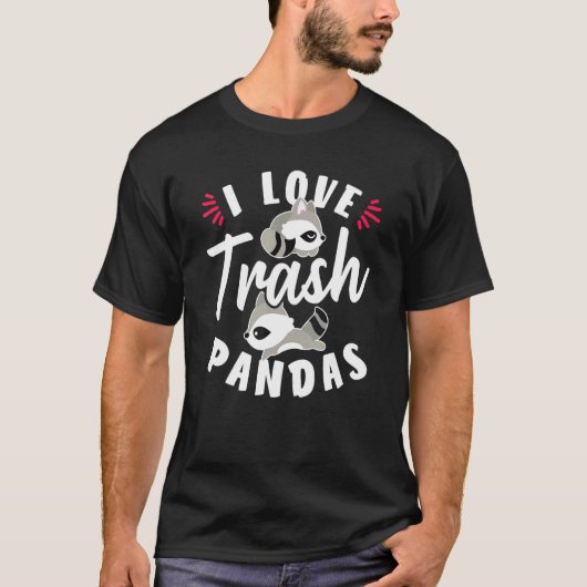 私はアライグマが大好き Tシャツ (正面)