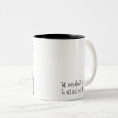 私はアライグマはではないです(右利きのために) ツートーンマグカップ (正面右)