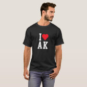 私はアラスカが大好き クラシックな思い出 Tシャツ (正面フル)