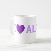 私はアラスカマグが大好き コーヒーマグカップ (正面左)