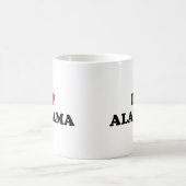 私はアラバマを愛します コーヒーマグカップ (中央)
