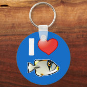私はアラビアンピカソフィッシュが大好き キーホルダー (正面)