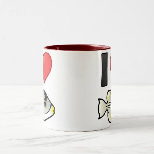 私はアラビアンピカソフィッシュが大好き ツートーンマグカップ (中央)