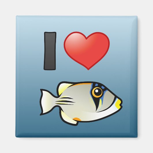 私はアラビアンピカソフィッシュが大好き マグネット (正面)