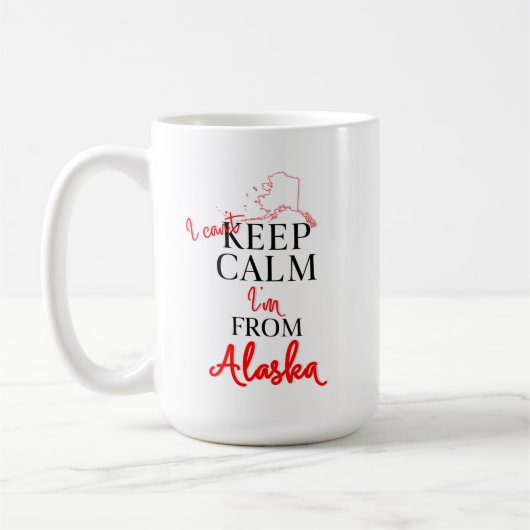 私はアラ保スカから来た コーヒーマグカップ (左)