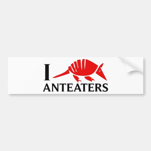 私はアリクイを愛します バンパーステッカー (正面)