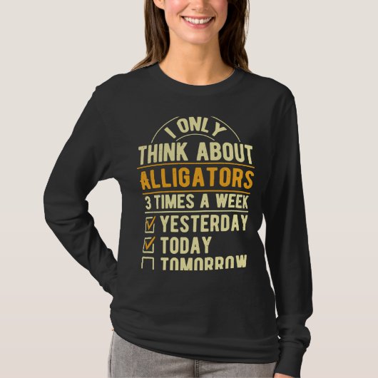 私はアリゲータ考えーのCrocodile Umous Repについてだけ Tシャツ (正面)