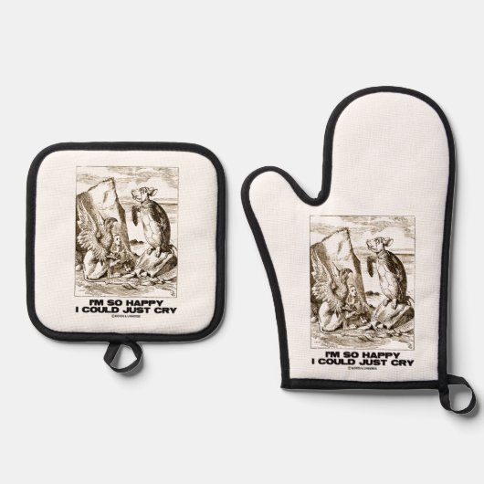 私はアリスにせウミガメを泣かせてとても嬉しい 鍋つかみ&鍋敷きセット (正面)