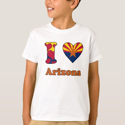 私はアリゾナが大好きだ Tシャツ (正面)