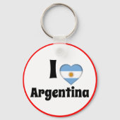 私はアルゼンチンとハートが大好き – 旅行/スポーツ キーホルダー (正面)