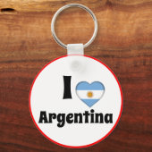 私はアルゼンチンとハートが大好き – 旅行/スポーツ キーホルダー (正面)