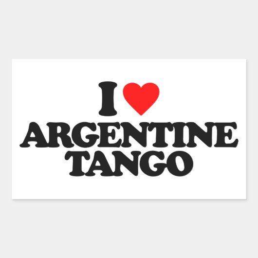 私はアルゼンチン人のタンゴを愛します 長方形シール (正面)