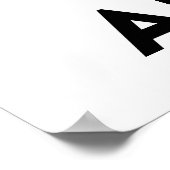 私はアルバニアの国のハートシンボル文字を愛する ポスター (角)