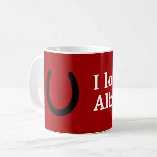 私はアルバニアの馬が大好き コーヒーマグカップ (正面左)
