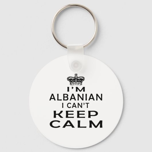 私はアルバニア人で落ち着きな保い キーホルダー (正面)