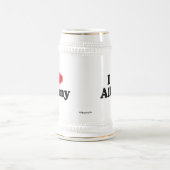 私はアルバニーを愛します ビールジョッキ (中央)