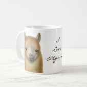 私はアルパカのマグを愛します コーヒーマグカップ (正面左)