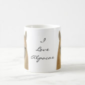 私はアルパカのマグを愛します コーヒーマグカップ (中央)