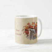 私はアルパカのマグを愛します コーヒーマグカップ (正面右)