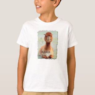 私はアルパカのTシャツを愛します Tシャツ