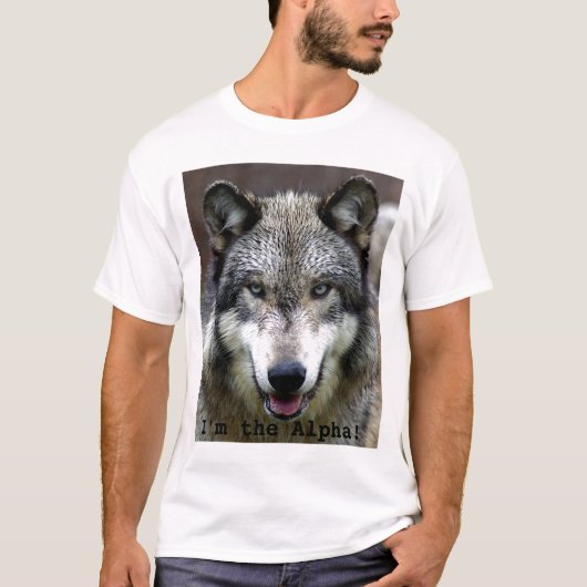 私はアルファです! Tシャツ (正面)