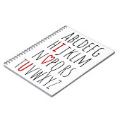 私はアルファベット(ハート)が大好き ノートブック (左側)