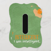 私はアルファベットI確認カード子供へ サンキューカード (正面/裏面)