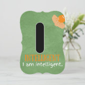 私はアルファベットI確認カード子供へ サンキューカード (スタンド正面)