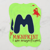 私はアルファベットMの確認カード子供へ (正面/裏面)