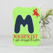 私はアルファベットMの確認カード子供へ (スタンド正面)