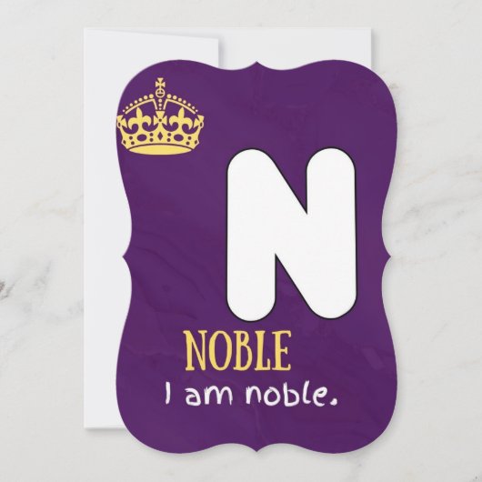 私はアルファベットN確認カード子供へ (正面)