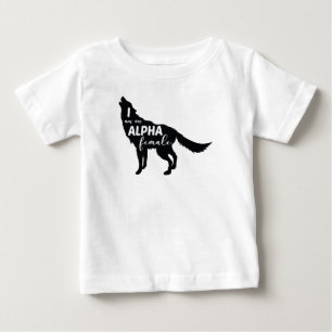 私はアルファ女性ウルフガール ベビーTシャツ