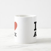 私はアレックスを愛します コーヒーマグカップ (中央)