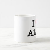 私はアレックスを愛します コーヒーマグカップ (中央)