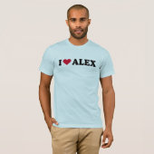 私はアレックスを愛します Tシャツ (正面フル)
