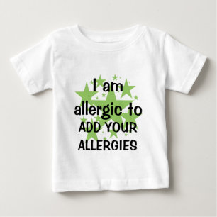 私はアレルギーです-子供のアレルギーとカスタマイズ ベビーTシャツ