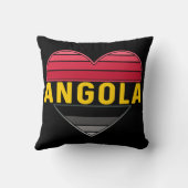 私はアンゴラ、アンゴラのハートの旗の色が大好き クッション (裏面)