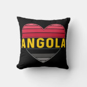私はアンゴラ、アンゴラのハートの旗の色が大好き クッション (正面)