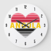 私はアンゴラ、アンゴラハート ラージ壁時計 (正面)
