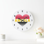 私はアンゴラ、アンゴラハート ラージ壁時計 (ホーム)