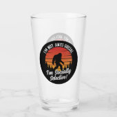 私はアンチ社会のビッグフット・ブラックではない タンブラーグラス (裏面)